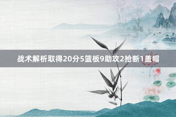 战术解析取得20分5篮板9助攻2抢断1盖帽