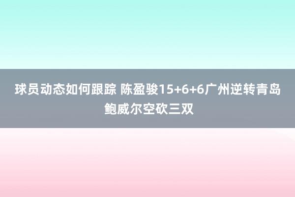 球员动态如何跟踪 陈盈骏15+6+6广州逆转青岛 鲍威尔空砍三双