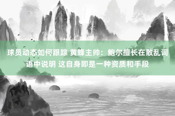 球员动态如何跟踪 黄蜂主帅：鲍尔擅长在散乱词语中说明 这自身即是一种资质和手段