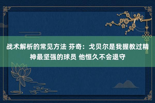 战术解析的常见方法 芬奇：戈贝尔是我握教过精神最坚强的球员 他恒久不会退守