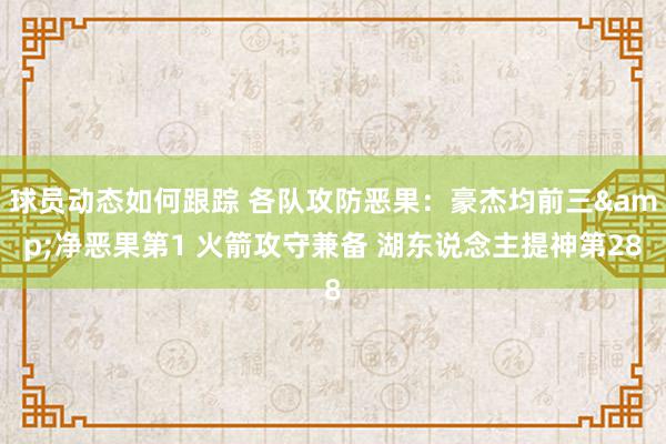 球员动态如何跟踪 各队攻防恶果：豪杰均前三&净恶果第1 火箭攻守兼备 湖东说念主提神第28