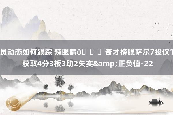 球员动态如何跟踪 辣眼睛😔奇才榜眼萨尔7投仅1中 获取4分3板3助2失实&正负值-22