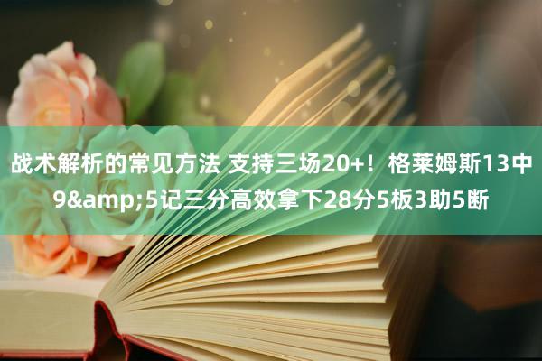 战术解析的常见方法 支持三场20+！格莱姆斯13中9&5记三分高效拿下28分5板3助5断