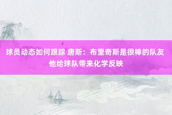 球员动态如何跟踪 唐斯：布里奇斯是很棒的队友 他给球队带来化学反映