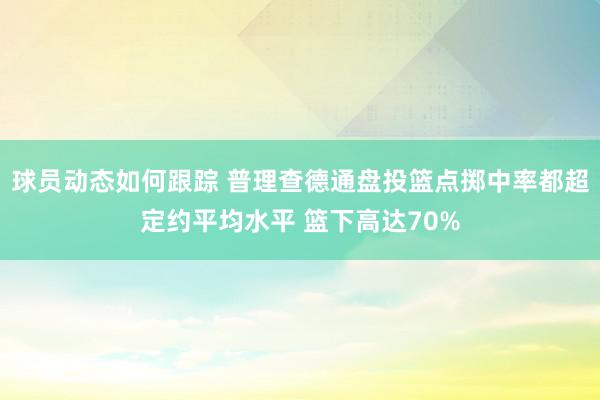 球员动态如何跟踪 普理查德通盘投篮点掷中率都超定约平均水平 篮下高达70%