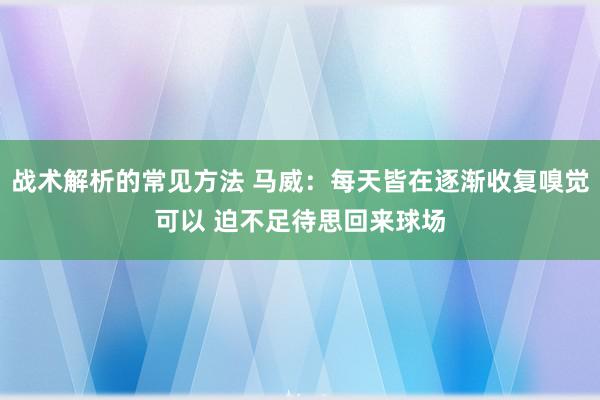 战术解析的常见方法 马威：每天皆在逐渐收复嗅觉可以 迫不足待思回来球场