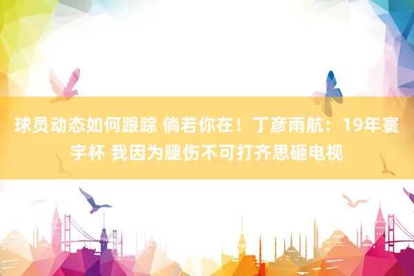 球员动态如何跟踪 倘若你在！丁彦雨航：19年寰宇杯 我因为腿伤不可打齐思砸电视