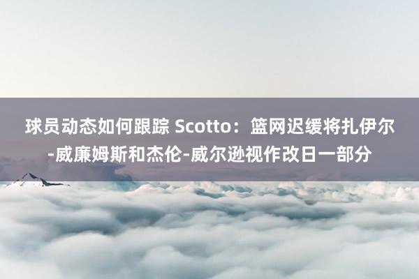 球员动态如何跟踪 Scotto：篮网迟缓将扎伊尔-威廉姆斯和杰伦-威尔逊视作改日一部分