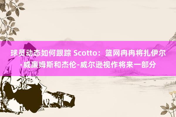 球员动态如何跟踪 Scotto：篮网冉冉将扎伊尔-威廉姆斯和杰伦-威尔逊视作将来一部分