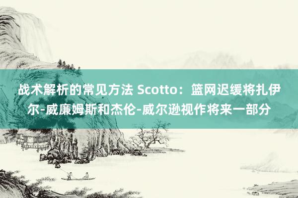 战术解析的常见方法 Scotto：篮网迟缓将扎伊尔-威廉姆斯和杰伦-威尔逊视作将来一部分