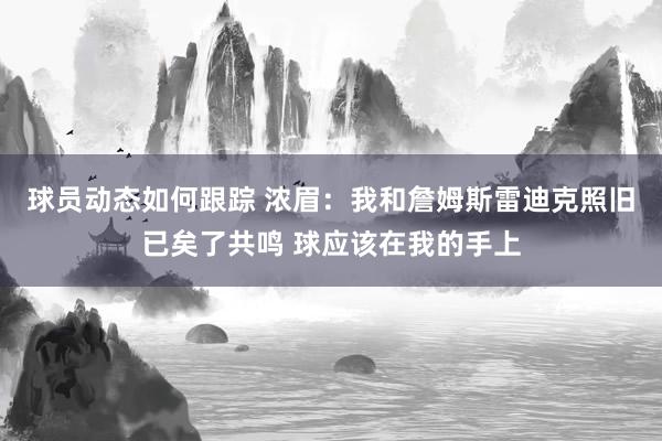 球员动态如何跟踪 浓眉：我和詹姆斯雷迪克照旧已矣了共鸣 球应该在我的手上