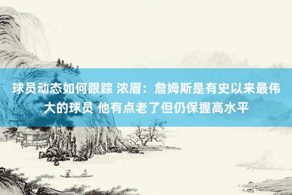 球员动态如何跟踪 浓眉：詹姆斯是有史以来最伟大的球员 他有点老了但仍保握高水平