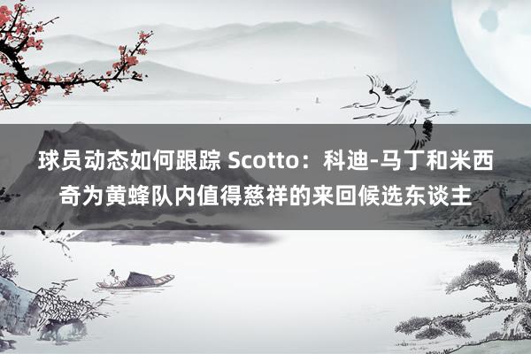 球员动态如何跟踪 Scotto：科迪-马丁和米西奇为黄蜂队内值得慈祥的来回候选东谈主