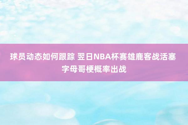 球员动态如何跟踪 翌日NBA杯赛雄鹿客战活塞 字母哥梗概率出战